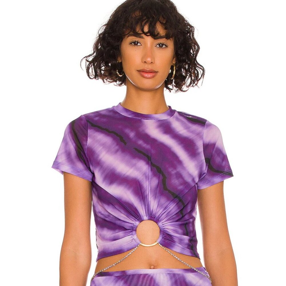 Cult Gaia x Bratz Nevra Top in Grape Dusty Dye, NWT, Size XS